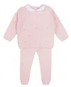 Feltman Brothers Girls' Peter Pan Cable Knit Set - Baby, Little Kid In Pink