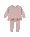 Feltman Brothers Girls' Pleated Trim Knit Set - Baby, Little Kid In Mauve