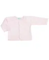 Feltman Brothers Girls' Pointelle Ruffle Knit Cardigan - Baby In Pink
