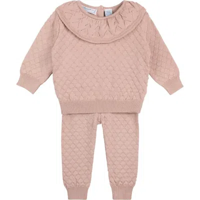 Feltman Brothers Babies'  Quilted Knit Sweater & Pants Set In Pink