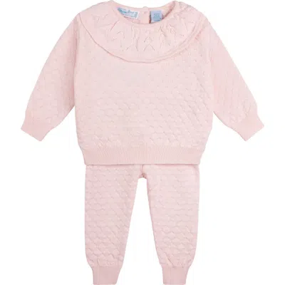 Feltman Brothers Babies'  Quilted Knit Sweater & Pants Set In Pink