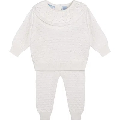 Feltman Brothers Babies'  Quilted Knit Sweater & Pants Set In White