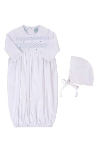 Feltman Brothers Babies'  Smocked Bullion Gown & Bonnet Set In White