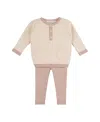 Feltman Brothers Unisex Henley Knit Set - Baby, Little Kid In Mauve