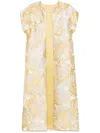 Fely Campo Floral-pattern Cape In Yellow