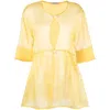 Fely Campo Silk Jackets In Yellow