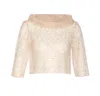Fely Campo Embellished Beads Transparent Top In Neutral