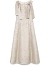 Fely Campo Knot-detail Midi Dress In Gold