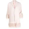 Fely Campo Feather-detail Silk Jacket