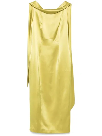 Fely Campo Sash-detail Midi Dress In Green