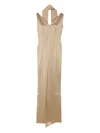 Fely Campo Long Dress In Gold