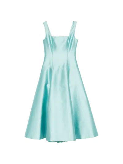 Fely Campo Square-neck Midi Dress In Orange