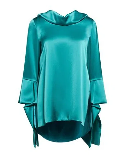 Fely Campo Woman Top Emerald Green Size 8 Triacetate
