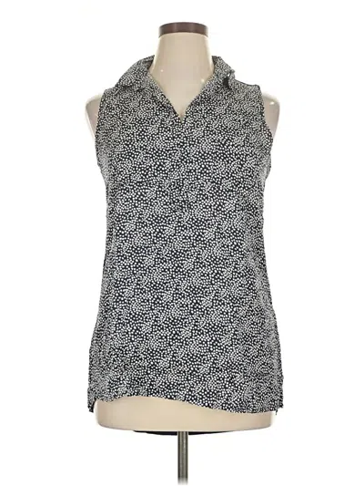 Pre-owned Femme By Tresics Sleeveless Button Down Shirt In Blue