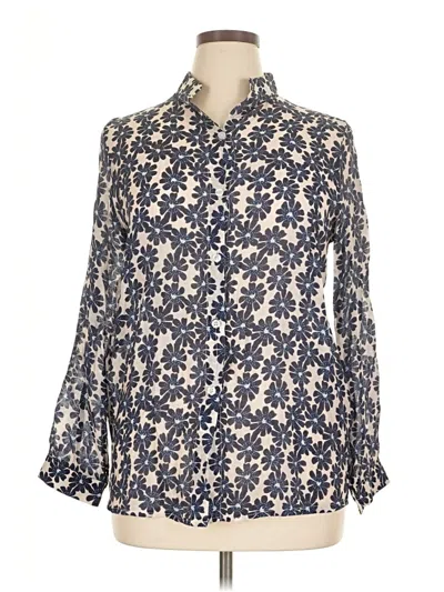 Pre-owned Femme Fatale Long Sleeve Blouse In Blue