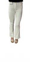 Femme Fatale Veronica Crop Flare Pants In White In White