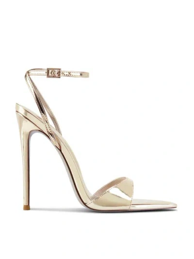 Femme Gg Heel Sandal In Gold