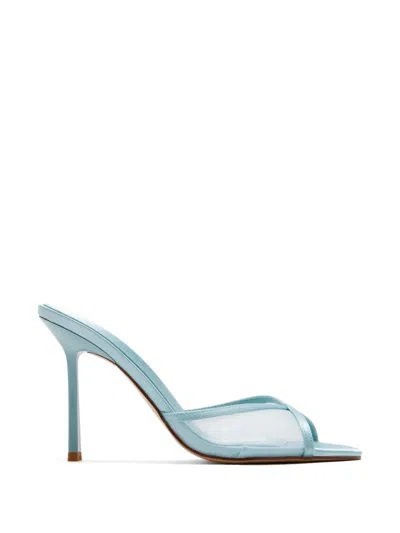 Femme La 100mm Iman Mules In Blue