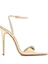 Femme La 120mm Gg Metallic Stiletto Sandals In Gold