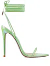 Femme La 120mm Luce Minimale Tie-ankle Sandals In Green