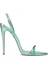 Femme La 120mm Lyon Thin-strap Sandals In Green