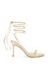 Femme La X Revolve 3.0 Barely There Lace Up Heel In Gold