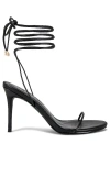 Femme La 110mm Luce Minimale Lace-up Sandals In Noir