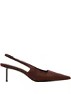 Femme La 55mm G55 Slingback Pointed-toe Pumps In Brown