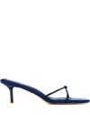 Femme La 55mm Maeve Knotted Satin Sandals In Blue