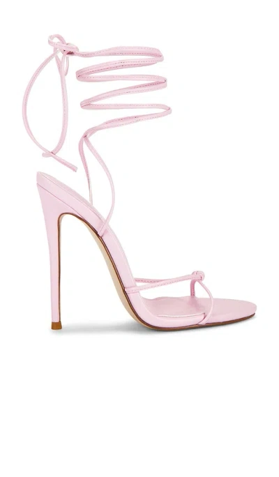 Femme La Athens Lace Up Heels In Pink