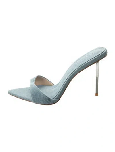 Pre-owned Femme La Denim Slides In Blue