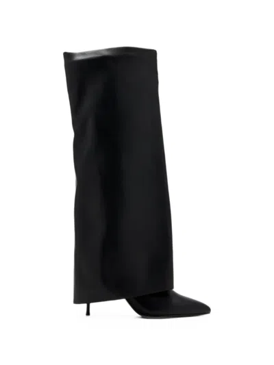 Femme La Eclipse Foldover Boots In Black
