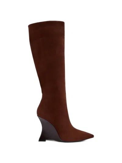 Femme La Eros Wedge Boots In Brown