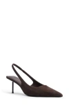 Femme La G55 Slingback Pump In Brown
