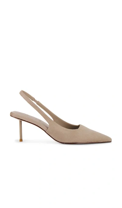 Femme La G55 Slingback Pump In Suede Sand