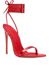 Femme La Lace-up Pointed Sandals In Red