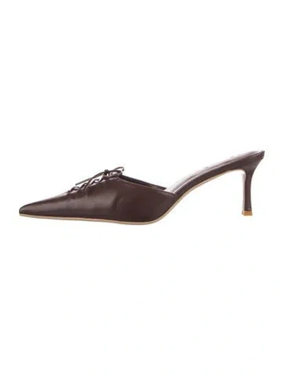 Pre-owned Femme La Leather Mules In Multi