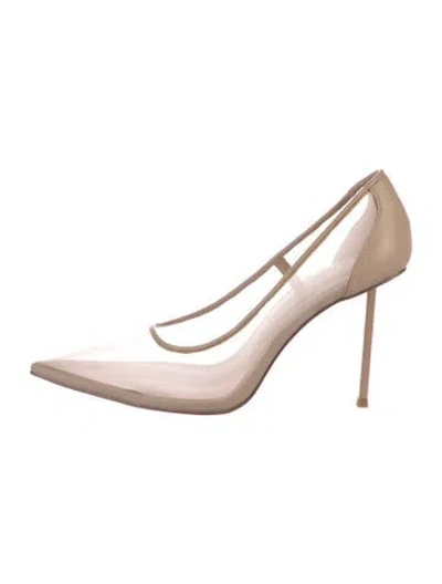 Pre-owned Femme La Leather Pumps In Neutral