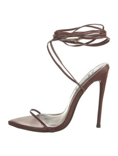 Pre-owned Femme La Leather Sandals In Brown