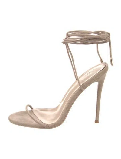 Pre-owned Femme La Leather Sandals In Neutral