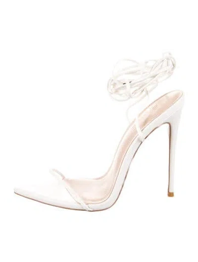 Pre-owned Femme La Leather Sandals In Neutral