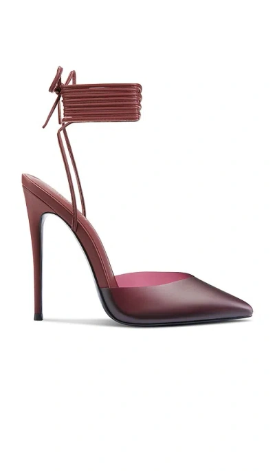 Femme La Luisa Lace Up Pump In Animal Print