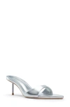 Femme La Marseille Pointed Toe Slide Sandal In Silver