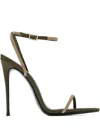 Femme La Niche Diamonds Embellished Sandals In Green