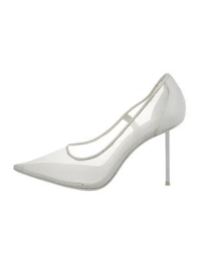 Pre-owned Femme La Patent Leather Pumps In White