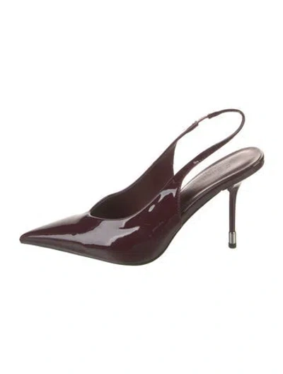 Pre-owned Femme La Patent Leather Slingback Pumps In Multi