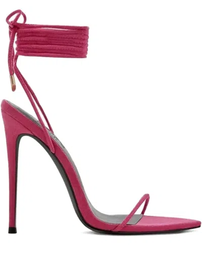 Femme La Point-toe Ankle Tie Luce Sandals In Pink