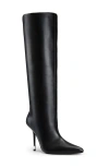 Femme La Prague Knee High Stiletto Boot In Black