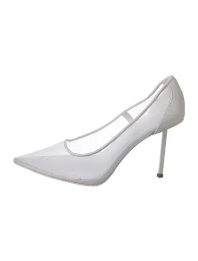 Pre-owned Femme La Pvc Pumps In White