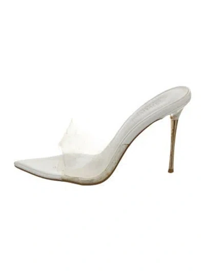 Pre-owned Femme La Pvc Slides In White